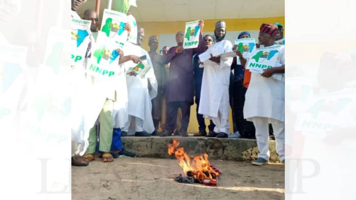 NNPP members burn red caps