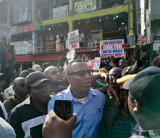 Sowore leads Lagos protest, demands release of Kanu, others