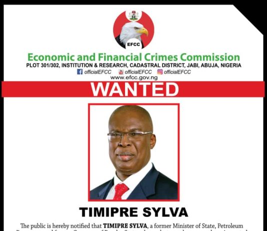 EFCC Declares Former Minister Timipre Sylva Wanted for Fraud